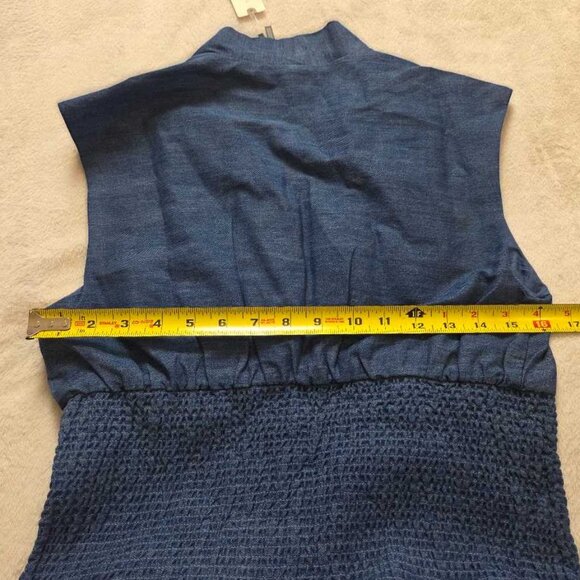 New M By Anthropologie The Tommie denim eyelet trim dress - Picture 8 of 9